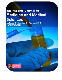 International Journal of Medicine and Medical Sciences Volume 6 Number 8 August, 2014 ISSN 2009-9723