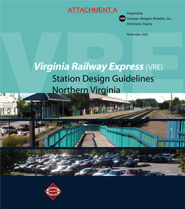 Virginia Railway Express (VRE) Station Design Guidelines Vnorthernre Virginia