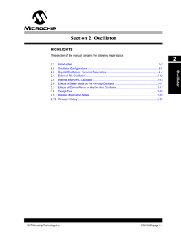 Section 2. Oscillator