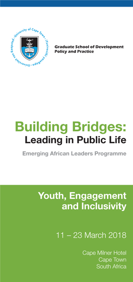 Building Bridges: Leading in Public Life Emerging African Leaders Programme