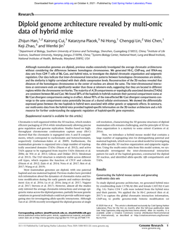 Diploid Genome Architecture Revealed by Multi-Omic Data of Hybrid Mice