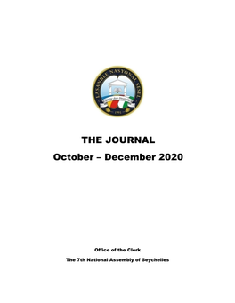 THE JOURNAL October – December 2020