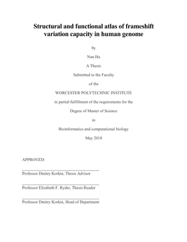 Structural and Functional Atlas of Frameshift Variation Capacity in Human Genome