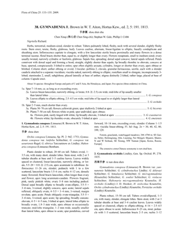 38. GYMNADENIA R. Brown in WT Aiton, Hortus Kew., Ed. 2, 5