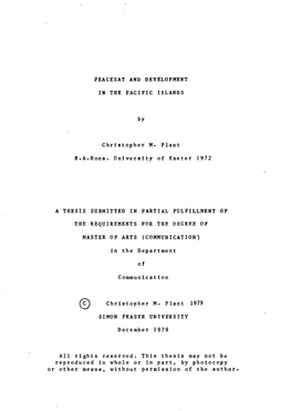 Peacesat and Development in the Pacific Islands