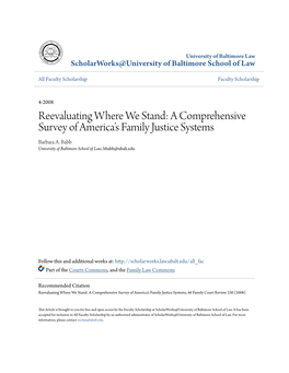 A Comprehensive Survey of America's Family Justice Systems