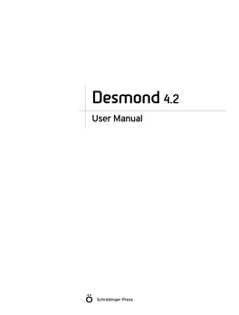 Desmond User Manual