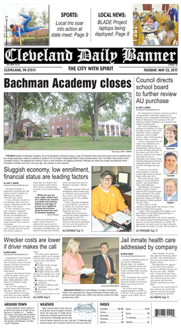 Bachman Academy Closes School Board to Further Review AU Purchase