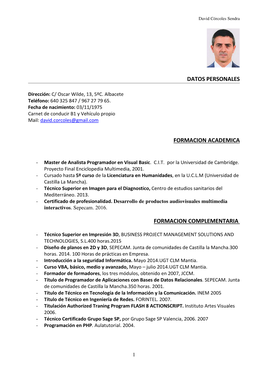 CV David Corcoles Sendra