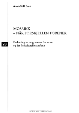 Mosaikk - Når Forskjellen Forener