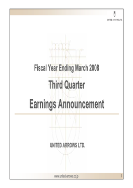 Earnings Announcementannouncement