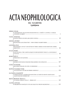 Acta Neophilologica 43