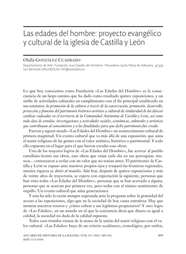 Las Edades Del Hombre: Proyecto Evangélico Y Cultural De La Iglesia De Castilla Y León