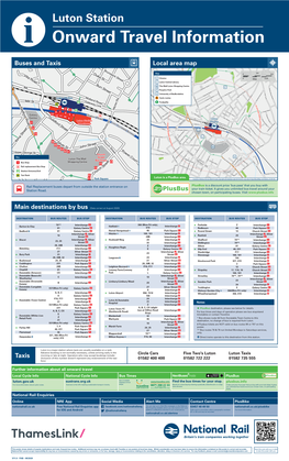 Luton Station I Onward Travel Information Buses and Taxis Local Area Map