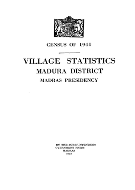 Village Statistics Madura District