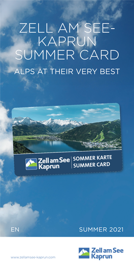Zell Am See- Kaprun Summer Card Alps at Their Very Best