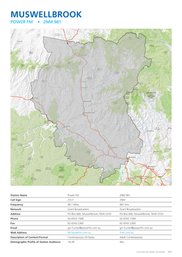 Muswellbrook Power Fm • 2Nm 981