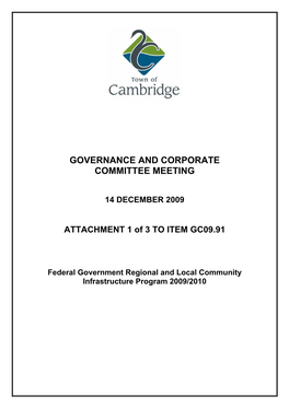 Governance and Corporate Committee Meeting