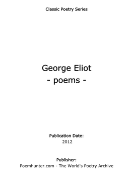 George Eliot - Poems