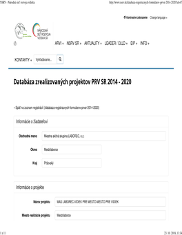 NSRV - Národná Sie Ť Rozvoja Vidieka