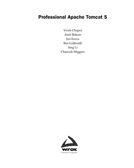 Professional Apache Tomcat 5