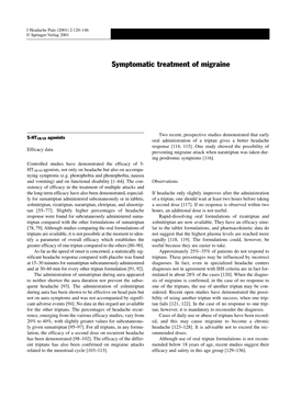 Symptomatic Treatment of Migraine