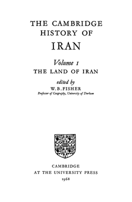 The Cambridge History of Iran