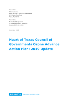 Heart of Texas Council of Governments Ozone Advance Action Plan: 2019 Update