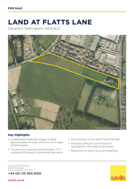 LAND at FLATTS LANE Calverton, Nottingham, NG14 6JZ