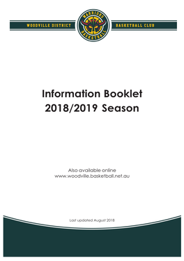 Information Booklet 2018/2019 Season