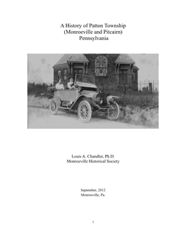 A History of Patton Township (Monroeville and Pitcairn) Pennsylvania