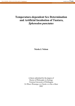 The Significance of Temperature-Dependent Sex Determination