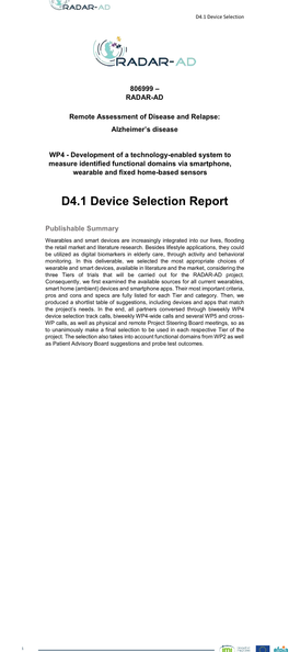 D4.1 Device Selection Report