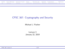 Lecture 3 January 22, 2019