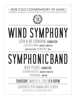 Program Symphonic Band