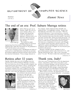 Retires After 32 Years Alumni News