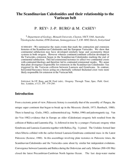 The Scandinavian Caledonides and Their Relationship to the Variscan Belt