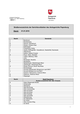 Amtsgericht Papenburg Postfach 11 52  26851 Papenburg Papenburg - 320 E 1 - - Der Direktor