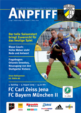 FC Carl Zeiss Jena FC Bayern München II