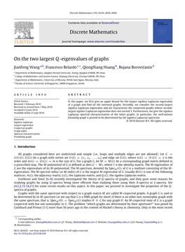 On the Two Largest Q-Eigenvalues of Graphs