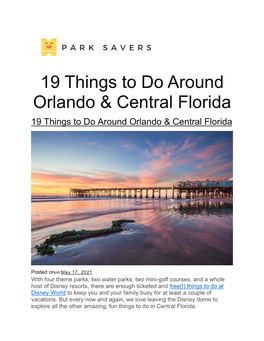 19 Things to Do Around Orlando & Central Florida