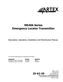 ME406 Series Emergency Locator Transmitter