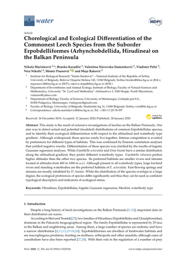 Chorological and Ecological Differentiation of the Commonest