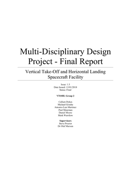 Multi-Disciplinary Design Project - Final Report