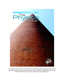 The Physics of Shot Towers Trevor C