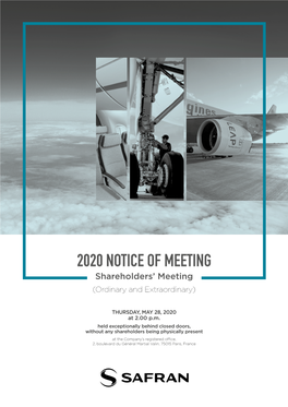 2020 NOTICE of MEETING Shareholders’ Meeting (Ordinary and Extraordinary)