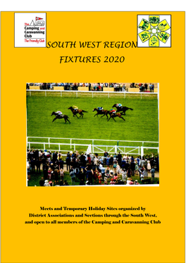 South West Region Fixtures 2020