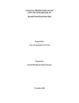 Coastal Protection Study City of Long Beach, Ny