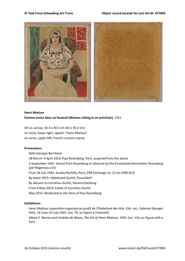 © Task Force Schwabing Art Trove Object Record Excerpt for Lost Art ID: 477894