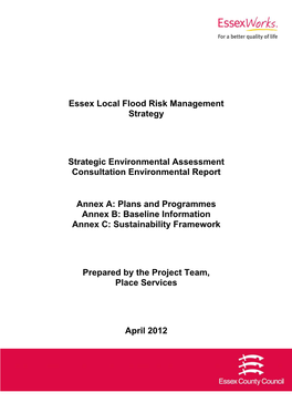 Essex Local Flood Risk Management Strategy Strategic Environmental